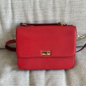 Red J. Crew leather purse
